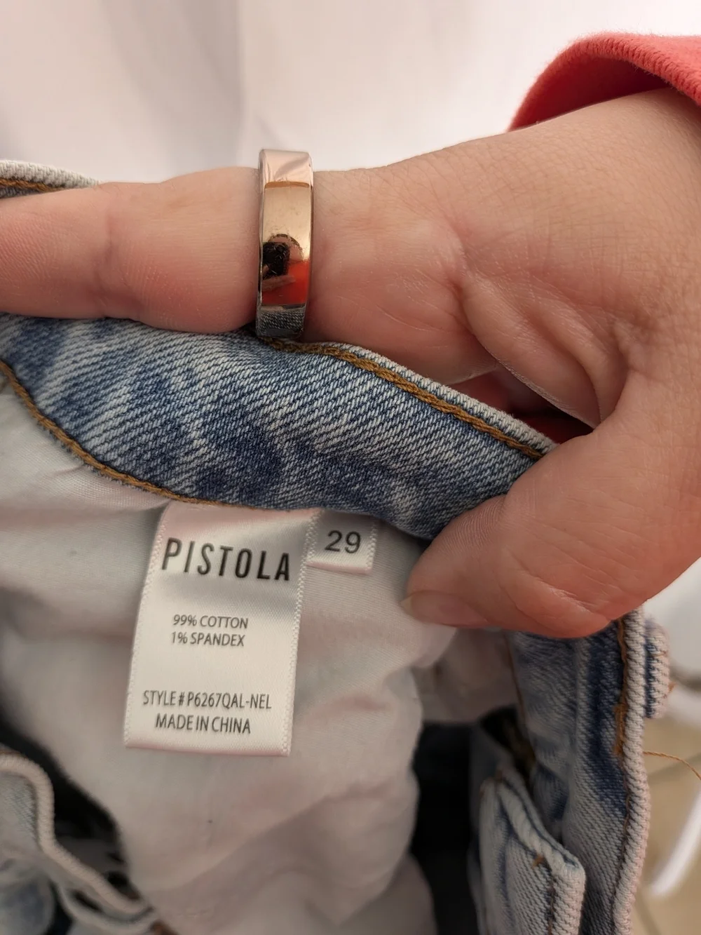 pistola Dana Light Blue High-Rise Distressed Flare Jeans Size 29